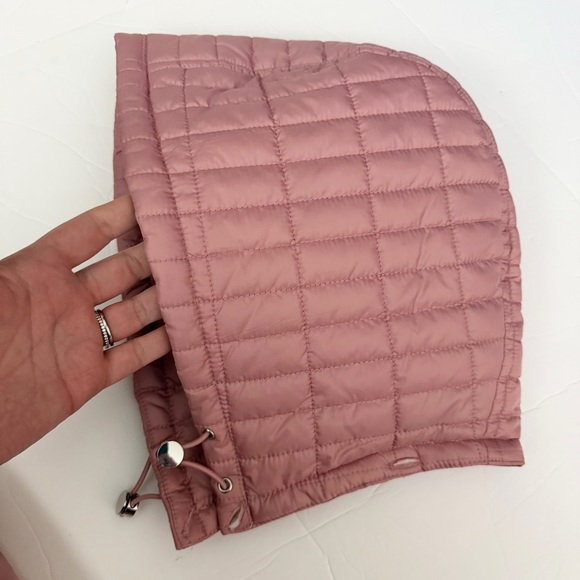 London Fog Hooded Box Quilt Puffer Coat Hooded Pink Size SP NWOT Beautiful - Picture 6 of 9